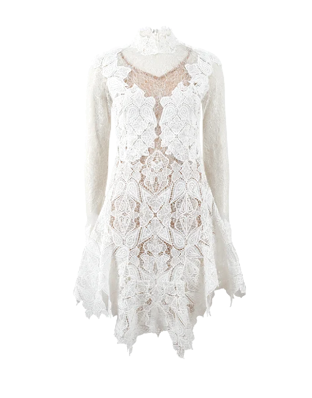 Multi Media Corded Lace Dress