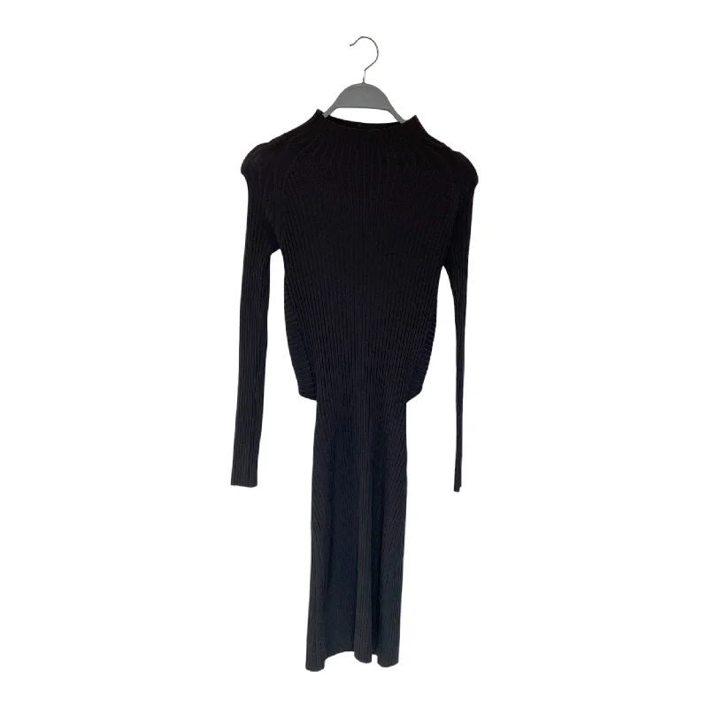 DION LEE/LS Dress/4/Rayon/BLK/RIBB/ELAZTIC/OPEN BACK