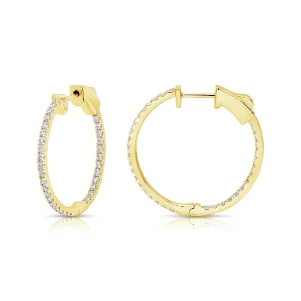 Diamond Inside Out Hoops