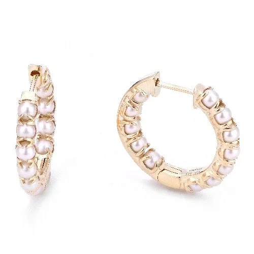 Freshwater Pearl Hoops