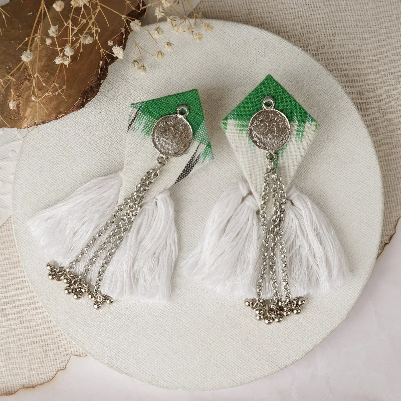 Teejh Vallari Green Tassel Earring