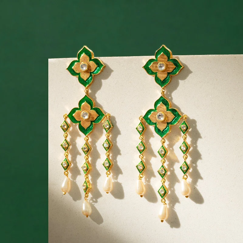 Tera Fitoor Green Truck Art Earrings